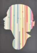 Methane Studios, a limited edition coloured print 'Striped Woman' studio logo lower right, signed