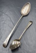 A George III silver Old English pattern serving spoon, marks for London 1792, maker Duncan