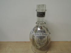 Alcohol Advertising, Simon Ryndebde & Zonen Schiedam Glass Bottle having 4 sections