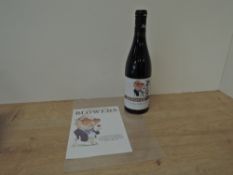 Blowers Rhone 2007 Laudun, Chateau Courac, 14% vol, 750ml, dedicated and signed by Henry Blofeld