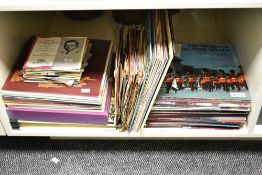 A quantity of records, to include The World of Military Bands, Elvis' Golden Records, Glenn Miller