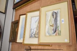 After A.Horace Dawes (British) 'Fisherman', watercolour, signed bottom right, 35cm x 27cm overall,