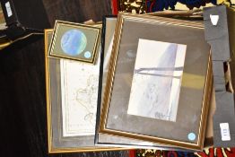 A map of West Moreland, 35cm x 30cm, sold together with a print of Kentmere Head and slate