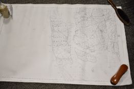 A 19th century printed map of Bolton Le Sands, sold together with various other prints, to include a