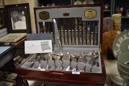 A Viners 58 piece Embassy Canteen containing cutlery, canteen width 46.5cm