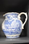A blue and white Spode 'The Signature Collection' pattern pitcher having shaped handle and spout,