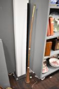 A 20th century copper and brass hunting horn, L120cm Condition report: Damaged