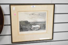 After J.M.W Turner (British) Haysham and Cumberland Mountains, print, 44cm x 39cm overall