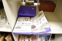 4 folders containing various presentation stamps, to include Christmas 2004, The Crimean War