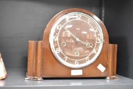 An early 20th century Smiths Enfield mantel clock, h23cm