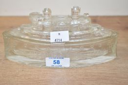 An early 20th century commemorative candy dish having impressed mark reading; 'REMEMBER THE