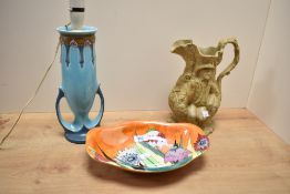 A Carlton ware 'Anemore' pattern bowl decorated with Art Deco style floral designs, bearing