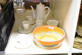 An Art Deco style Shelley tea service having makers mark to base and code 'Rd 272101', comprising of