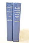 Boswell's London Journal 1762-1764. Two volumes. Edited by Frederick A. Pottle. London: Heinemann,