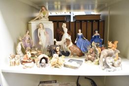 A large group of various figures, to include Leonardo, Highbank and Royal Doulton ect (24)