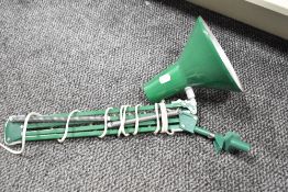 A 20th century green angle poise drawing lamp having makers mark for 'H C F Denmark', type '85-4'