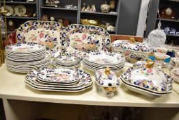 A Copeland Spode dinner service decorated with pheasants and foliage patterns, to include tureens,