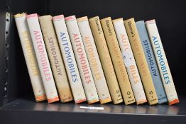 A set of Automobiles books,(9) sold alongside a Wild Flower book,a Coarse Fishing book and a House
