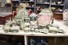 A quantity of Wedgwood pottery, to include tea pot, plates and vases ect, Approx 39