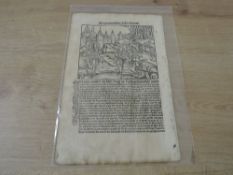 Post-Incunabula. [Hortulus Animae, Johannes Knoblouch, Strasbourg 1507]. Four printed leaves -