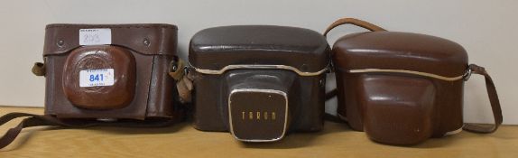 Three cameras. A Taron VIC with Tarinar 1:2,8 45mm lens, a Kodak Retinette IB with Rodenstock Reomar