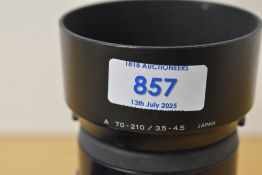 Two Minolta fit lenses, a Minolta 70-210mm f3.5-4.5 lens and a Sigma 28-70mm f3.5-4.5 lens.