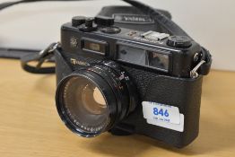 A Yashica Electro 35 camera with a Color-Yashinon DX 1:1,7 45mm lens