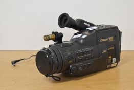 A JVC Compact VHS camcorder, model GR-M7 PRO, with bag and accessories.