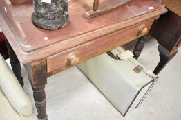 A Victorian stained frame wash stand, width approx. 90cm, some historical worm been treated