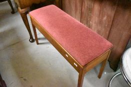 A modern duet piano stool, width approx. 92cm