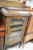 A 19th Century French Louis style display cabinet, width approx. 62cm