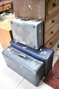 Three vintage travel trunks
