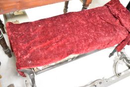 A late 19th or early 20th Century duet stool