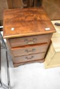 A good quality reproduction mahogany bedside chest on the Georgian style, width approx. 41cm