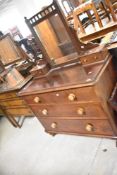 A Victorian mahogany dressing table, width approx. 107cm
