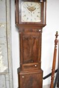 A 19th Century mahogany cased long case clock having eight day movement and painted dial for T
