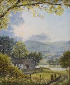 Local interest*Stephen J Darbishire (British b.1940) oil on board, pleasing lakeland landscape