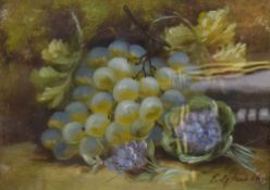 E Chester (British 19th/20th century) a pair of oil on canvas still life studies, arrangements of