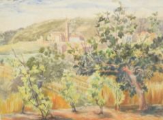 Alexander Hardie Williamson (British 20th century) watercolour 'Landscape near Verona. N.Italy'