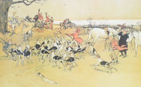 After Cecil Aldin (British 1870-1935) a group of three hunting themed colour prints typical of the