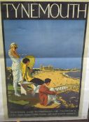 After Alfred Lambart (British 1902-1970) two re-printed travel posters advertising Tynemouth,
