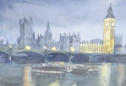 Pauline Slow (British 20th century) a folio of unframed watercolours, various, mainly landscapes and