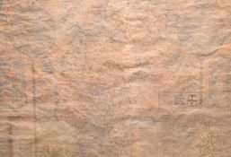 After John Speed (British 1552-1629) map of Cumberland, including plan of Carlisle, within a Hogarth