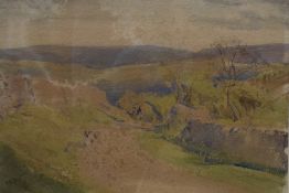 Arthur Reginald Smith (British 1871-1934) watercolour 'The Road to The Moors' signed lower left,
