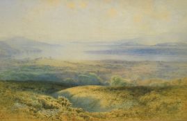 Local interest* Frederick Tucker (British act 1860-1935) watercolour, coastal landscape, signed