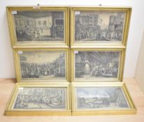 After William Hogarth (1697-1764) a group of six 18th century monochrome prints, from the Industry