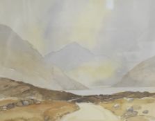 Desmond Turner (Irish 1923-2011) watercolour, untitled but thought to be Road to Leenane,