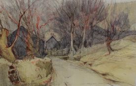 Local interest* William Dodd (British 1908-1981) two local scene watercolours 'Winter at Harry Place