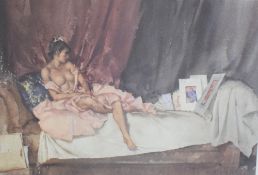 After Sir William Russell Flint R.A (British 1880-1969) two limited edition colour prints 'Cecilia