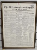 Local interest* a reproduced page from The Westmorland Gazette and Kendal Advertiser, Vol1-No1,
